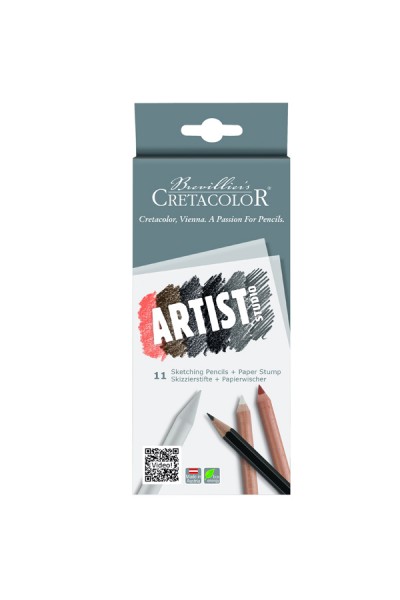  KRN011996 Cretacolor Artist Studio رسم 101 قلم رسم، 11 قطعة (مجموعة أقلام الرسم)