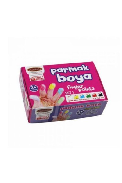 Artebella Parmak Boya 6 Lı Set-01 50 CC Abs50050