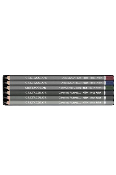  KRN012093 مجموعة أقلام رصاص Cretacolor Graphite Aquarell للجيب (مجموعة أقلام رسم قابلة للماء)