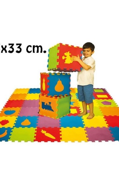 Matrax Eva Puzzle|33x33Cm.x 7 MM.| Geometrik Şekiller