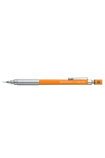  KRN03813 قلم رسم Pentel Graph 600 0.5 ملم برتقالي