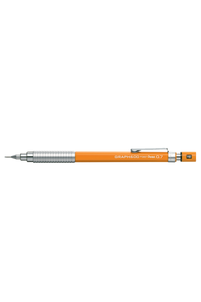  KRN03824 قلم رسم Pentel Graph 600 0.7 ملم برتقالي