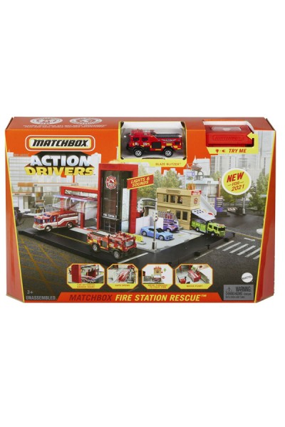 KRN06844 مجموعة ألعاب Matchbox Action Drivers Fire Rescue Team HBD74