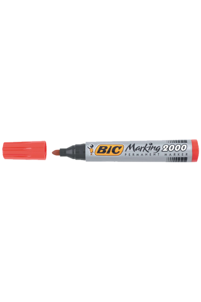 KRN07492 قلم تحديد Bic دائم برأس دائري 1.7 ملم أحمر 2000 03