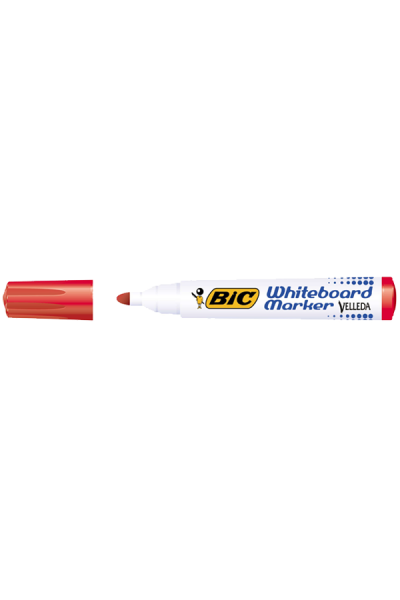 KRN07516 Bic قلم تحديد السبورة ذو طرف دائري Velleda Red 1701 03