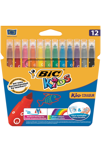 KRN07557 أقلام تلوين بيك للأطفال قابلة للغسل 12 لون 920293