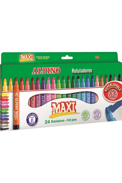 KRN08438 ألبينو أقلام تلوين برأس لباد ماكسي 24 عبوة AR000007
