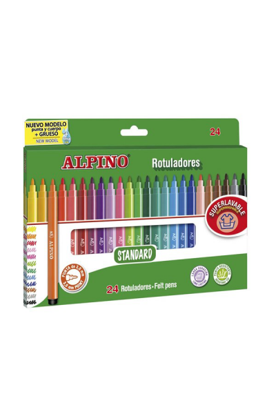 KRN08480 أقلام تلوين ألبينو برأس لباد 24 لون AR-1003