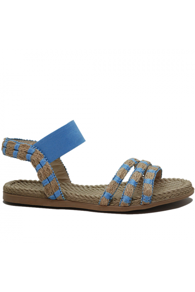 Modamela K054 Mavi Hasır Kadın Sandalet