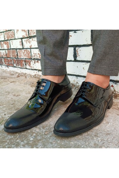 Modamela E740 Siyah Rugan Klasik Erkek Ayakkabı