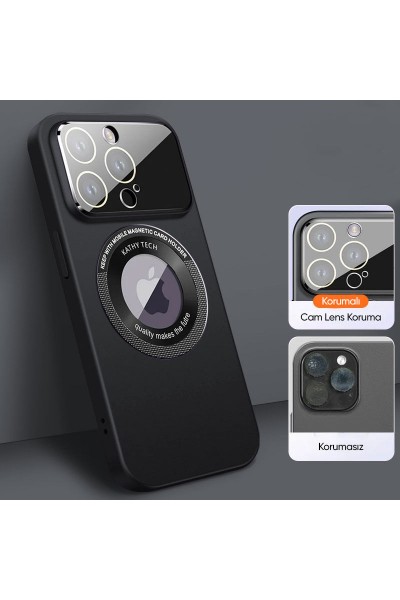 Apple - iPhone 11 Pro Max Zebana Lenix Rubber Kılıf (Kablosuz Şarj Destekli) - Siyah