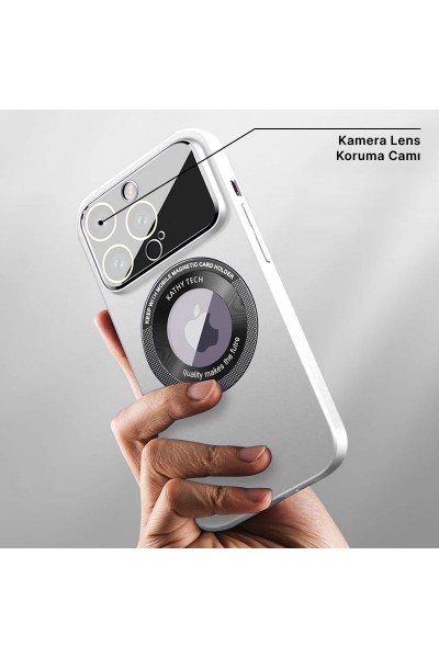 Apple - iPhone 11 Pro Max Zebana Lenix Rubber Kılıf (Kablosuz Şarj Destekli) - Beyaz