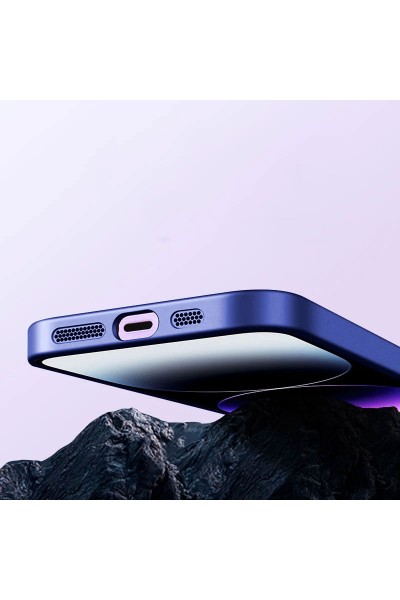 Apple - iPhone 11 Pro Max Zebana Lenix Rubber Kılıf (Kablosuz Şarj Destekli) - Lacivert