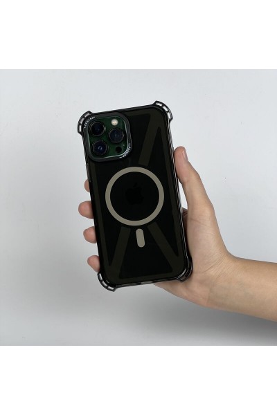 Apple - iPhone 11 Pro Max Zebana Airbag Fashion Silikon Kılıf (Kablosuz Şarj Destekli) - Siyah