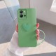 جراب سيليكون لهاتف Vivo Y36 Love Heart باللون الأخضر الفاتح