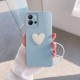 جراب سيليكون لهاتف Vivo Y36 Love Heart باللون الأزرق الفاتح