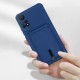 حافظة هاتف Xiaomi Redmi Note 11 Zebana من السيليكون الناعم مع حامل بطاقة باللون الأزرق