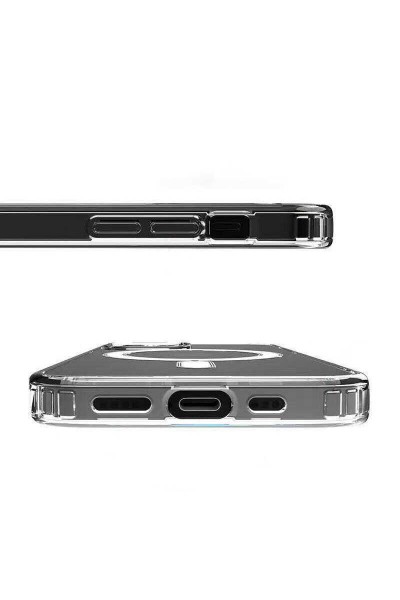 Apple - iPhone 14 Pro Max Zebana Şeffaf Silikon Kılıf (Kablosuz Şarj Destekli) - Şeffaf