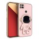 Xiaomi - Redmi 9C Zebana Standlı Astronot Silikon Kılıf - Rose Gold