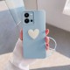 جراب سيليكون لهاتف Vivo Y35 Love Heart باللون الأزرق الفاتح