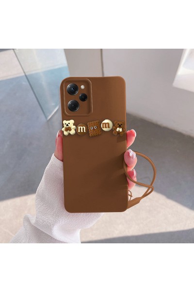 Xiaomi - Poco X5 Pro 5G Zebana Love Bear Silikon Kılıf - Kahverengi