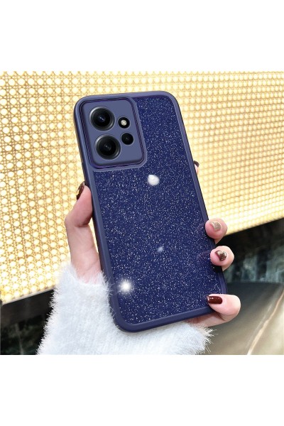 حافظة هاتف Xiaomi Redmi Note 12 Zebana Sparkle من السيليكون مع حماية عدسة الكاميرا باللون الأرجواني الداكن