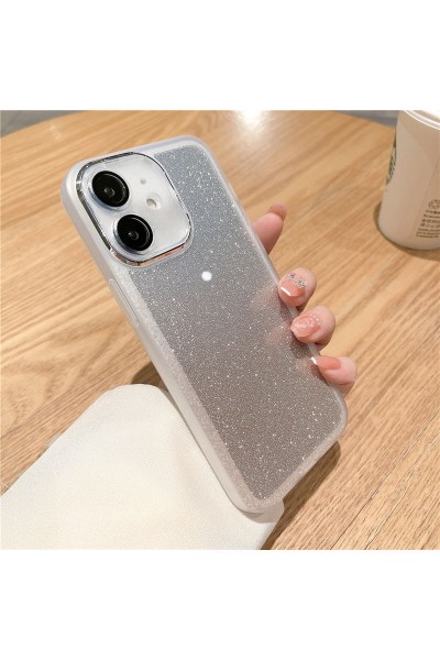 Apple - iPhone 11 Zebana Işıltım Silikon Kılıf - Kamera Lens Korumalı - Gri