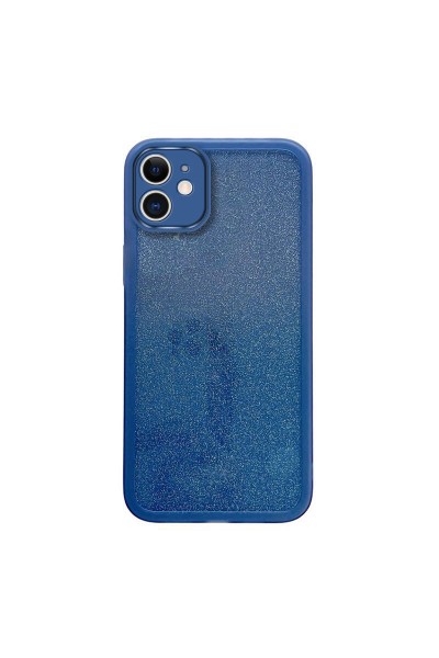 Apple - iPhone 11 Zebana Işıltım Silikon Kılıf - Kamera Lens Korumalı - Açık Mavi