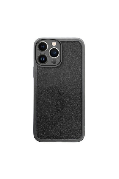 Apple - iPhone 11 Pro Max Zebana Işıltım Silikon Kılıf - Kamera Lens Korumalı - Siyah