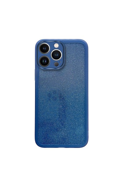 Apple - iPhone 11 Pro Max Zebana Işıltım Silikon Kılıf - Kamera Lens Korumalı - Açık Mavi