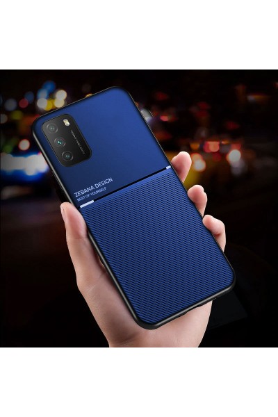 حافظة هاتف Xiaomi Poco M3 Zebana Design من السيليكون باللون الأزرق