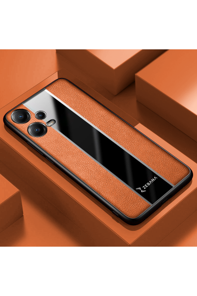 حافظة هاتف Xiaomi Poco X5 5G Zebana Premium من الجلد باللون البني