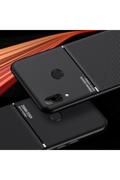 حافظة هاتف Xiaomi Redmi Note 7 Zebana Design من السيليكون باللون الأحمر