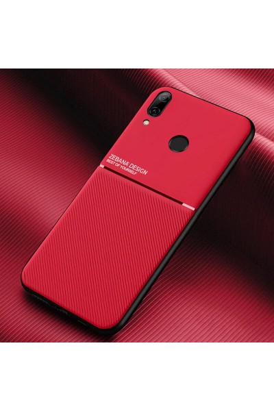 حافظة هاتف Xiaomi Redmi Note 7 Zebana Design من السيليكون باللون الأحمر