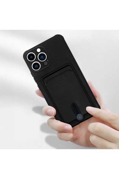 Apple - iPhone 11 Pro Max Zebana Kartlıklı Sweet Yumuşak Silikon Kılıf - Siyah