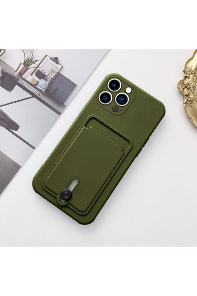 Apple - iPhone 11 Pro Max Zebana Kartlıklı Sweet Yumuşak Silikon Kılıf - Yeşil