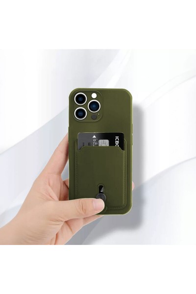 Apple - iPhone 11 Pro Max Zebana Kartlıklı Sweet Yumuşak Silikon Kılıf - Yeşil