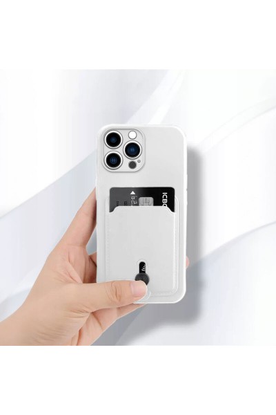 Apple - iPhone 11 Pro Max Zebana Kartlıklı Sweet Yumuşak Silikon Kılıf - Beyaz