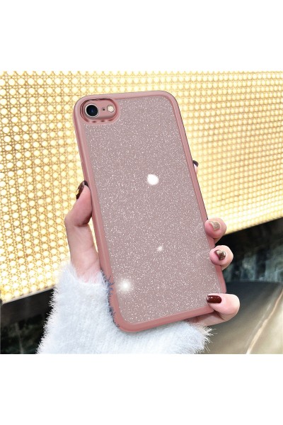 حافظة ابل - iPhone SE 2020 Zebana Illuminum Silicone Case - حماية عدسة الكاميرا - وردي