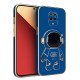 Xiaomi - Redmi Note 9 Pro Max Zebana Standlı Astronot Silikon Kılıf - Petrol Mavisi
