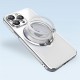 Apple - iPhone 11 Pro Max Zebana Manyetik Standlı Most Silikon Kılıf (Kablosuz Şarj Destekli) - Gri