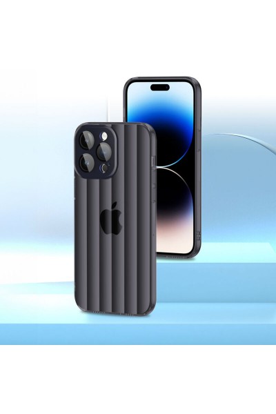 Apple - iPhone 11 Pro Max Zebana Bumper Silikon Kılıf (Kamera Lens Korumalı) - Siyah