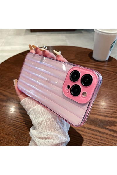 Apple - iPhone 11 Pro Max Zebana Bumper Silikon Kılıf (Kamera Lens Korumalı) - Pembe