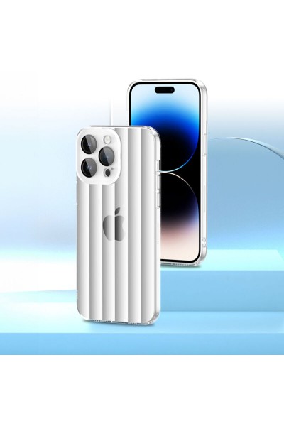 Apple - iPhone 11 Pro Max Zebana Bumper Silikon Kılıf (Kamera Lens Korumalı) - Şeffaf