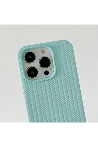 Apple - iPhone 11 Pro Max Zebana Woven Silikon Kılıf - Siyah