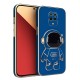 Xiaomi - Redmi Note 9S Zebana Standlı Astronot Silikon Kılıf - Petrol Mavisi