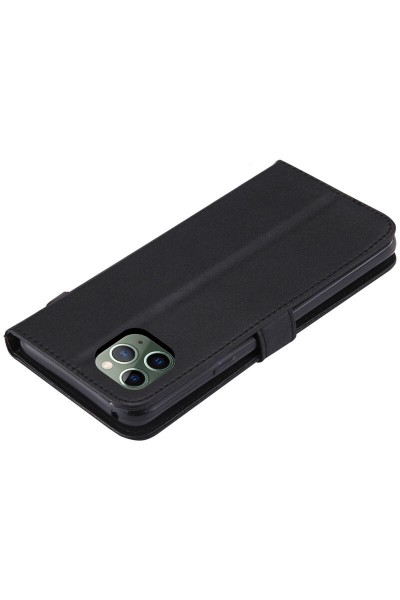 Apple - iPhone 11 Pro Max Cüzdanlı Kapaklı Deri Kılıf - Siyah