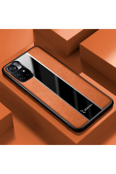 حافظة جلدية فاخرة لهاتف Xiaomi Poco M4 Pro Zebana باللون البني