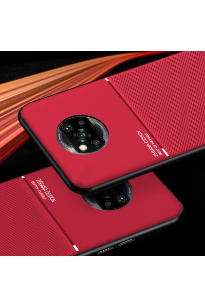 حافظة هاتف Xiaomi Poco X3 Zebana Design من السيليكون باللون الأحمر