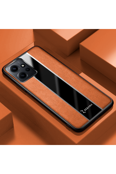 حافظة هاتف Xiaomi Redmi Note 12 Zebana Premium من الجلد باللون البني